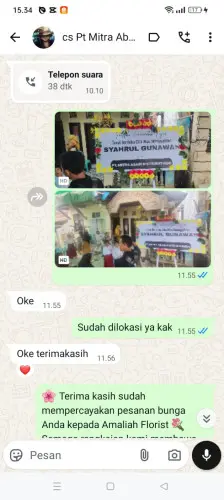 Testimonial Papan Bunga kadudamas