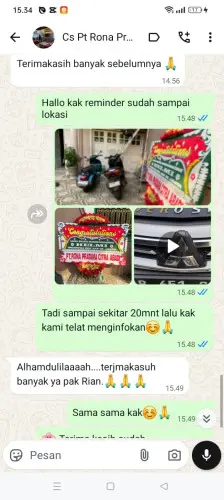 Testimonial Papan Bunga kadudamas