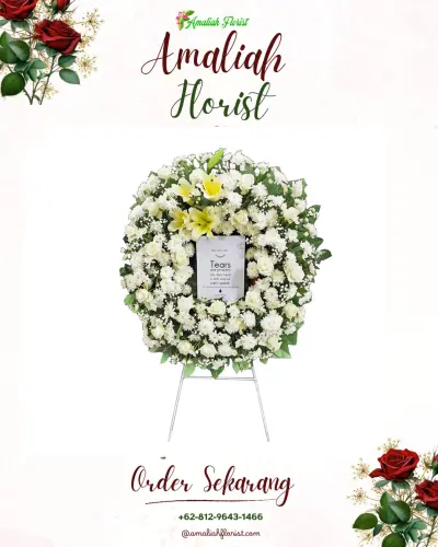 Krans Bunga Duka Cita kadudamas